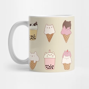 Ice cream cats and boba drinks Mug
